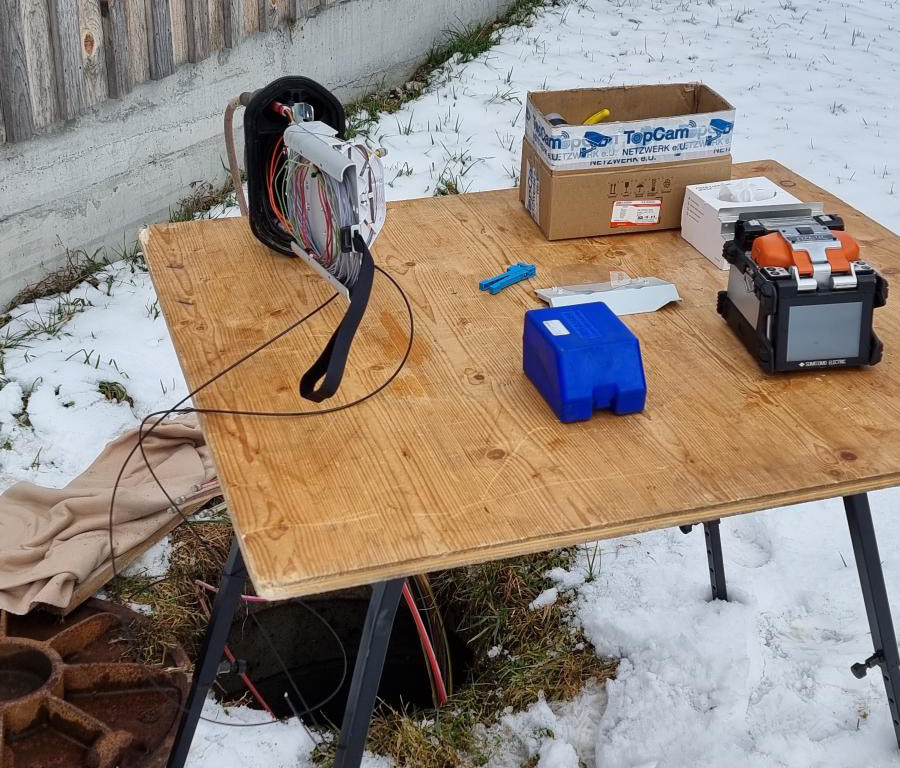 Spider Glasfaser spleißen